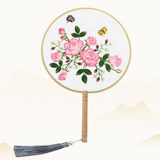 復古十字繡荷葉扇DIY, 4, 1套