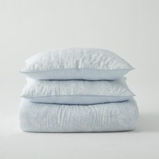 HANSSEM 四季莫代爾韓式四季被 + 枕頭套 2入組, 迷霧藍