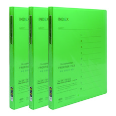 玄風 30張 透明 Frontier 文件夾 A4, 3個, 綠色