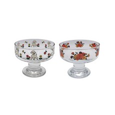 오체어스 상큼 글라스 디저트볼 2종 세트 1537, Vintage lamb, Vintage bouquet, 1세트