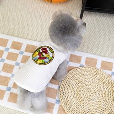 코코스튜디오 반려동물 코코 궁중 털 조끼, 1개, 아이보리