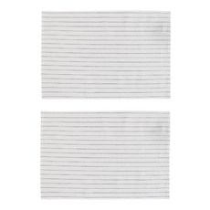 ARYKO 簡約格紋棉質廚房抹布, 白色C, 2個