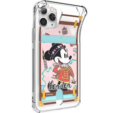 디즈니 렛츠 트래블 투명방탄 카드 휴대폰 케이스