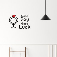 러블리팜 감성 레터링 캐릭터 시트지 3 Good Day, 3.Good Day, 블랙