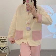 스타일컨택트 여성용 긴팔 잠옷 상하의 세트 SP-52153