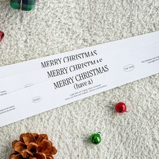 베스트팩 크리스마스 클래식 멘트 띠지, 베이직 블랙, 30개