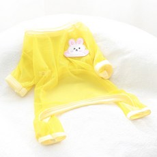 파스텔펫 반려동물 래빗 컬러메쉬 올인원, 옐로우, 1개