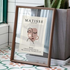 양면사용 투명 액자, 호두색