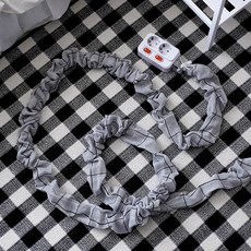 CASA VERDE 格紋電線整理套 手機充電器型, 藍灰色