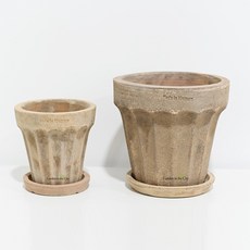 Garden in the City 越南 GN 陶盆 + 托盤 2件組 MP24010, 1套, 單一顏色