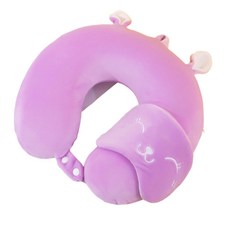 FL可愛動物睡眠眼罩+頸枕, 紫色