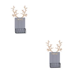 樹枝造型室內裝飾壁掛收納架 YT_RA1144 2入, 灰色, 1層