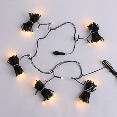 Dometopia 可連接綠色線 LED 窗簾精靈燈泡 300顆 1 x 3 m + 電源插孔組, 1套, 暖色