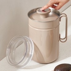 Reborn.J 雙重防臭真空廚餘桶 2.8L, 1個, 米色