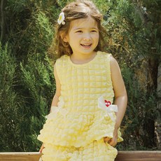 BABYBLEE 蝴蝶結棕櫚壓紋無袖罩衫