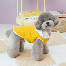 Coopets 狗狗輕量連帽背心, 黃色, 1個