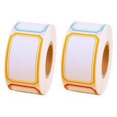 JF Company 彩虹空白捲筒姓名標籤貼紙, 混色, 320件, 2個