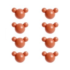 Ants 圓形黏貼式壁掛掛鉤, 橘色, 8個