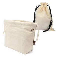 brand yarn 針織工具收納束口袋+束口袋, 象牙白