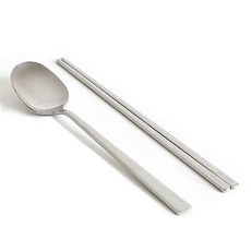 TACKAON 兒童湯匙筷子組, 1組, 啞光的, 勺子+筷子