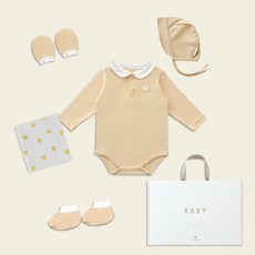 BABY&I 嬰兒連身衣5件組新生兒賀禮套組 + 購物袋