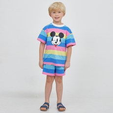 아동용 통기성 디즈니 미키마우스 레이니 상하 세트