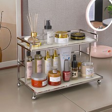 soonZAM 金屬多用途整理架, 象牙白, 2層