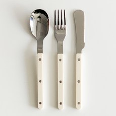 acacia home 咖啡廳餐具組, 1套, 象牙白, 餐匙 + 餐叉 + 餐刀