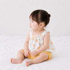 STARDOOR 嬰幼兒鬆緊荷葉邊印花背心+下身套裝