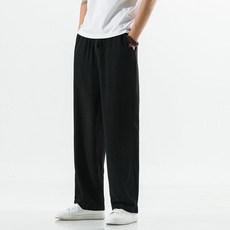 남성용 통기성 DM 캐주얼 스트레이트 여름 린넨 팬츠