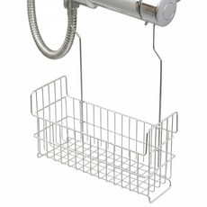 BathGeek 304不鏽鋼水龍頭掛式蓮蓬頭置物架籃, 銀色, 1個