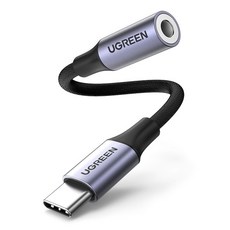 UGREEN 綠聯 DAC Type-C轉4極3.5mm AUX音源轉接線 AV161-80514, 10cm, 混合色