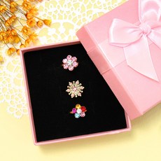 花朵造型戒指3件組