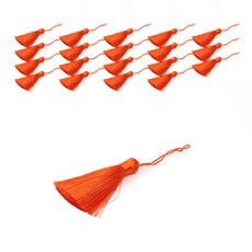 居家生活 基本款流蘇, 橘色, 20個