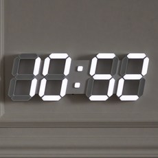 플라이토 하이브리드 유무선 C타입 인테리어 LED 벽시계 38cm + 배터리 6p 세트, 화이트