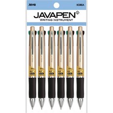 JAVAPEN Jet 4+1M 多功能筆 0.7mm, 金屬金, 6個