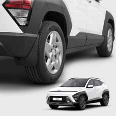 메이튼 디 올 뉴 코나 SX2 튜닝 차량용 머드가드 4p 세트, 블랙, 1세트