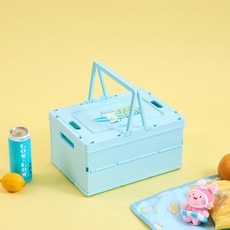 BUTTERSHOP 夏日野餐折疊收納箱, 藍色, 1個