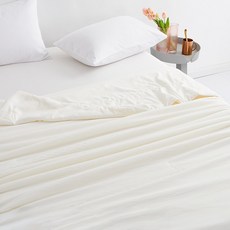 素色大豆纖維涼感被 3.8kg, 白色的