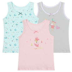 Arnold Bassini 女童純棉背心 Love Animal 3件組