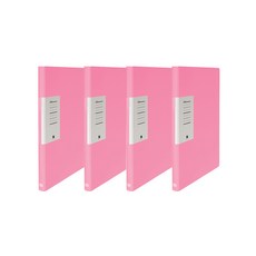 글로시 페이퍼 스프링화일 A4, 분홍, 4개