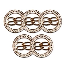 高級大衣開襟衫金屬鈕扣 Eos 23mm, 18K金, 5個