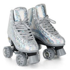 wheelers 女款長靴輪滑鞋, 銀色, 1個