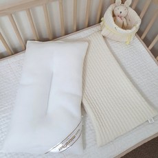 孩童素色絎縫枕套+3D透氣網眼棉, 象牙色（枕套）