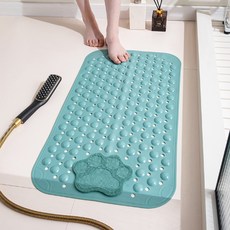 데이소이 고양이 발바닥 흡착 욕실 욕조 매트 70 x 40 cm, 그린, 1개