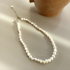 물든 여성용 7mm 담수 볼드 진주 팔찌