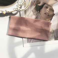 簡約素色寬版運動髮帶 mj-008, 粉紅色, 5個