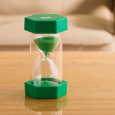 에어 미니 컬러 모래시계 타이머 5분, 그린