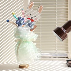 아스파시아 쿠쿠 버니앤베어 모루 꽃다발 토끼, 블루