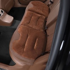 Ez2mk 플란넬 하이엔드 차량용 시트 쿠션 뒷좌석 방석 MS-300, 브라운, 1개